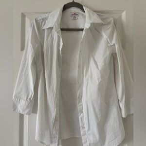 J. Crew White Button-Front Shirt